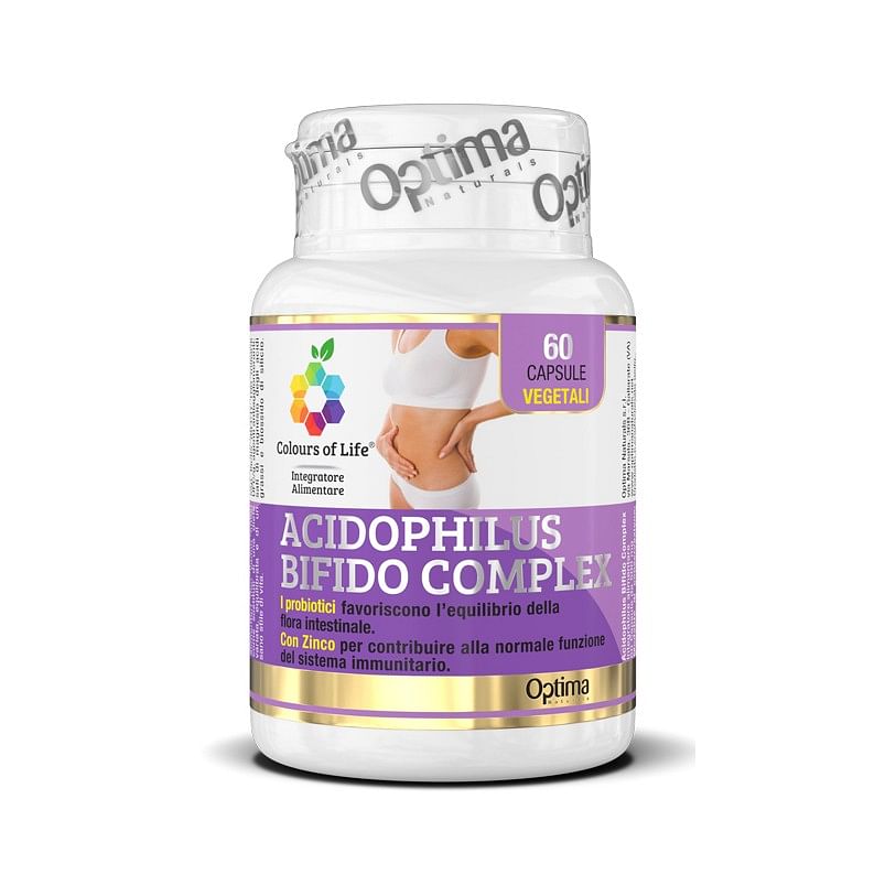 Colours Of Life Acidophilus Bifido Complex 60 Capsule Vegetali 500 Mg