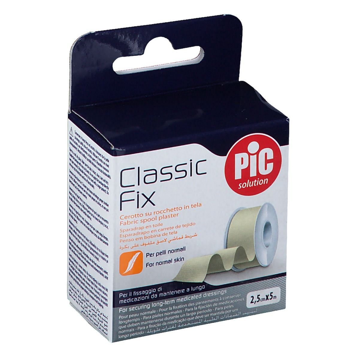 Cerotto In Rocchetto Pic Classic Fix Tela Bianco 2,5 X500 Cm Fustella