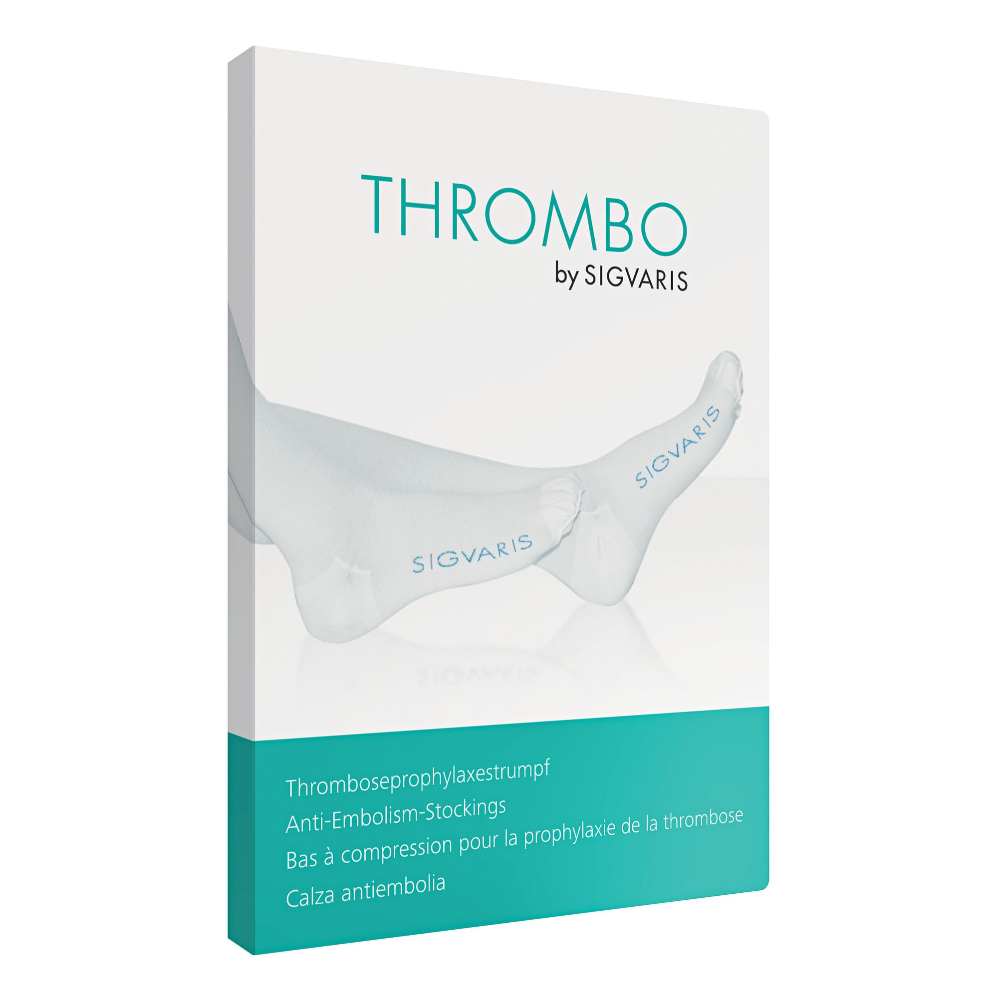 Sigvaris Thrombo Monocollant Corto Punta Aperta Bianco M