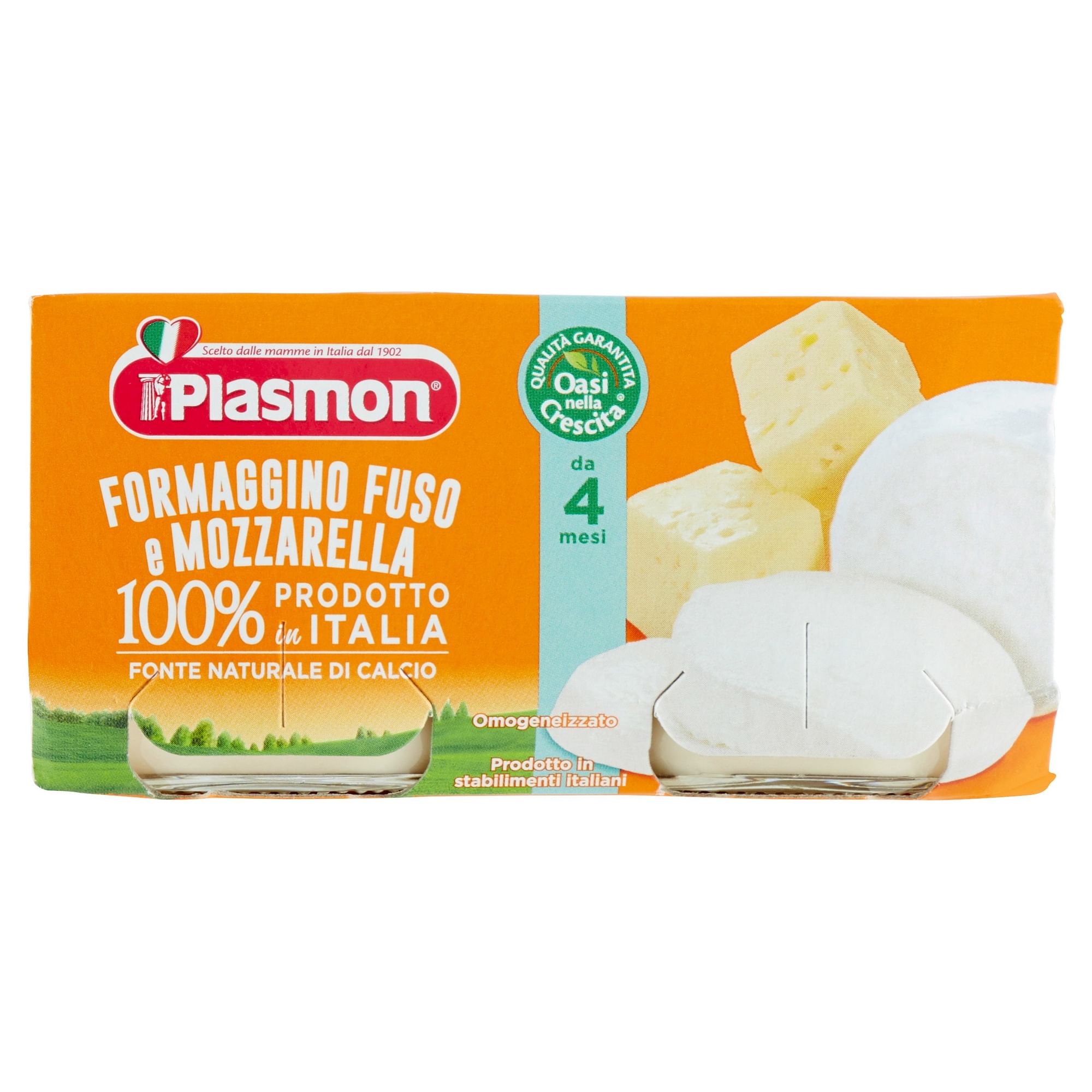Plasmon Omogeneizzato Formaggino Mozzarella 80 G X 2 Pezzi