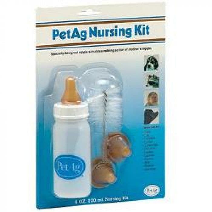 Nursing Kit Biberon Da 120 Ml Per Animali + Tettarelle Di Varie Misure + Scovolino Per Pulizia