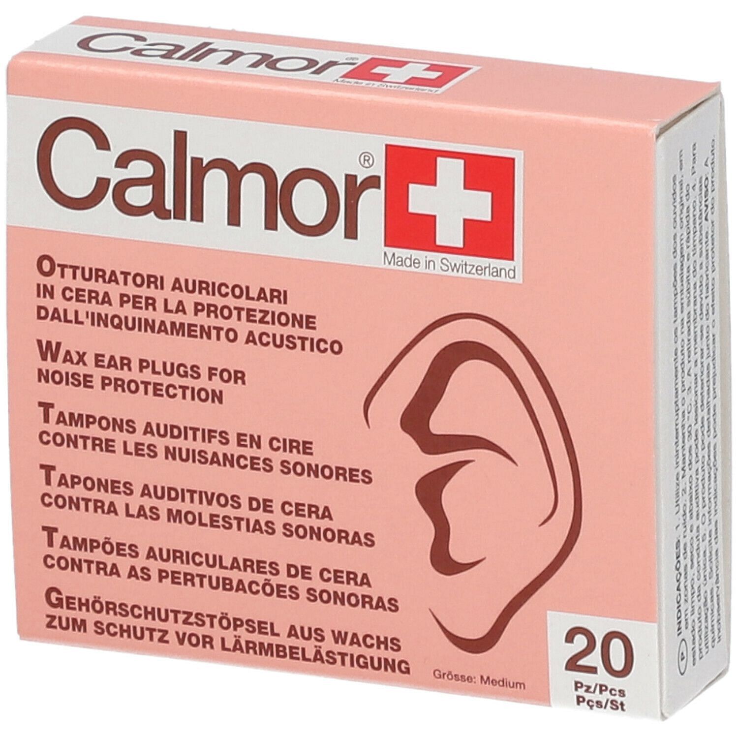 Tappo Auricolare Antisuono In Cera Naturale Calmor 20 Pezzi Codice Articolo 22043