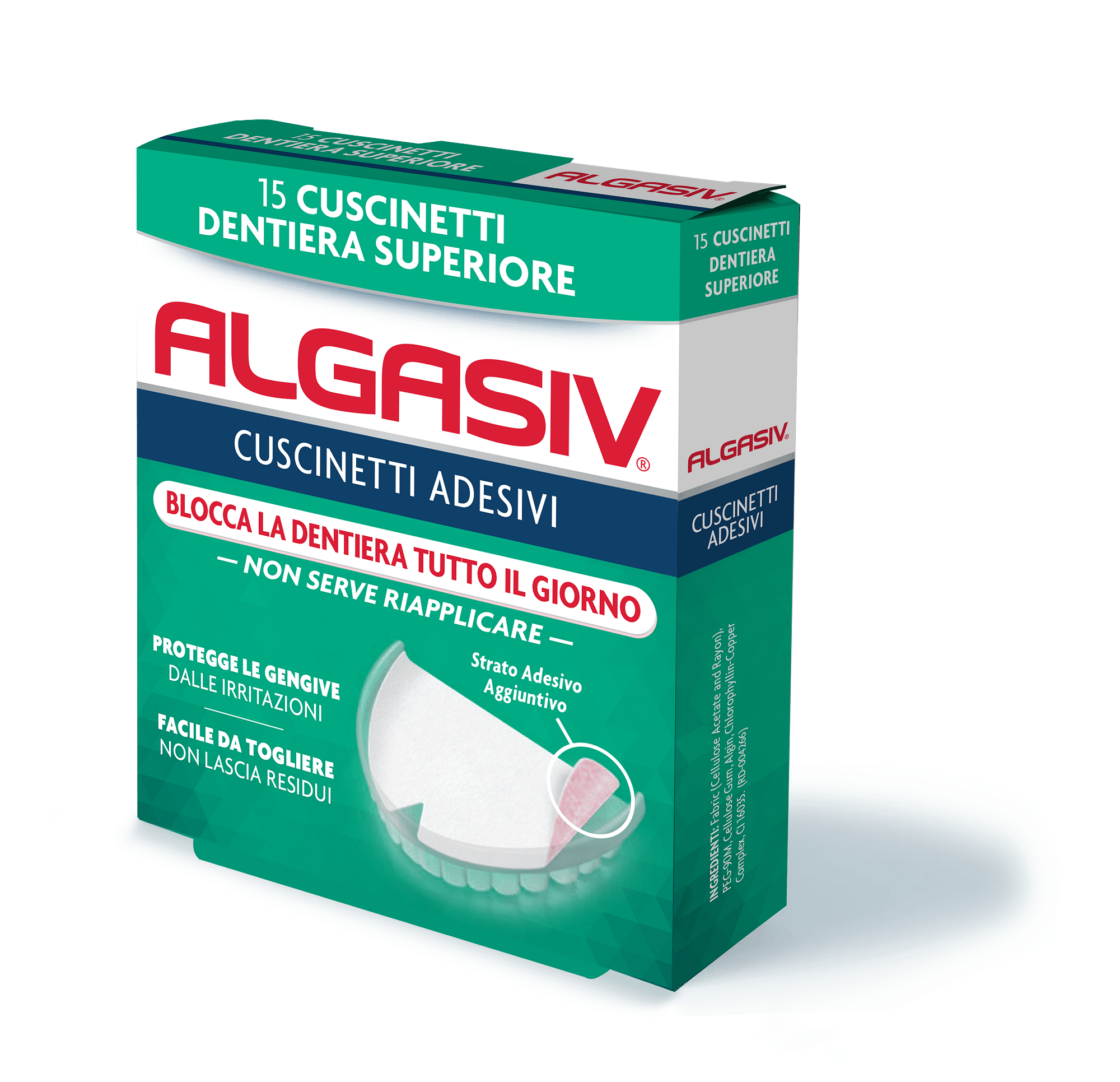 Algasiv Adesivo Per Protesi Dentaria Superiore 15 Pezzi