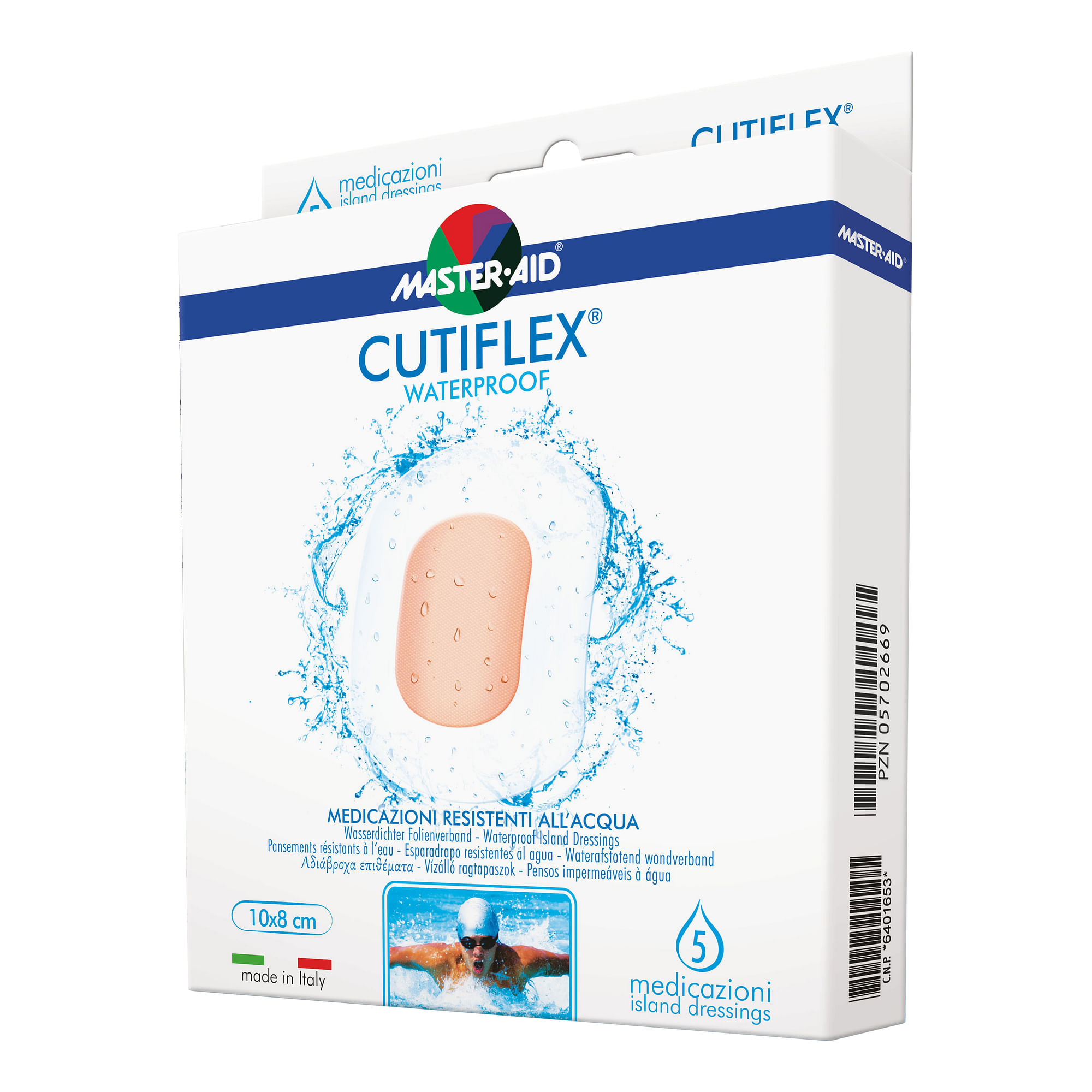 Medicazione Autoadesiva Trasparente Impermeabile Master Aid Cutiflexmed 10 X8 Cm 5 Pezzi