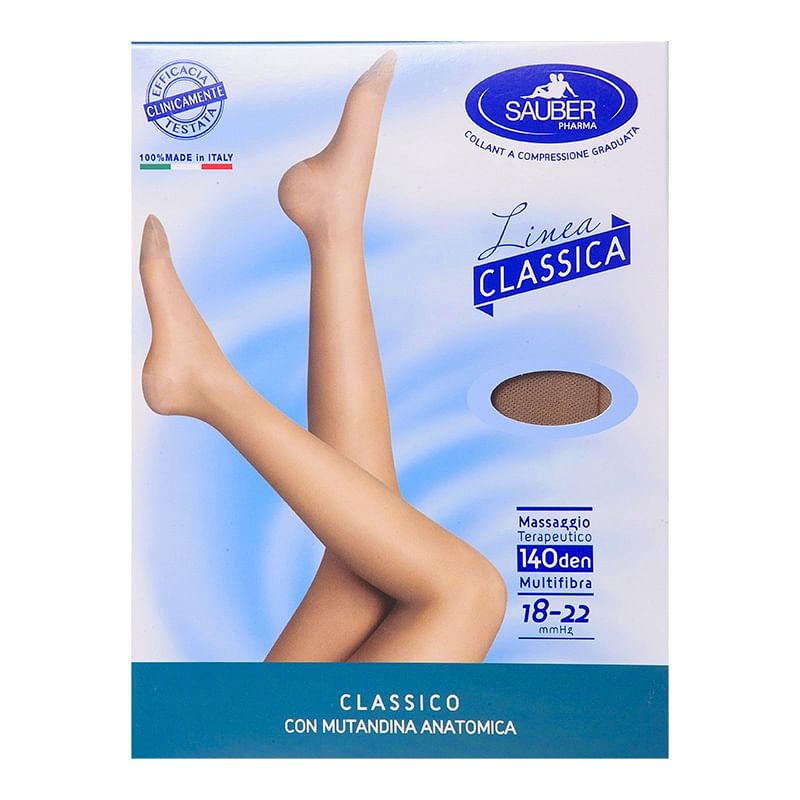 Sauber Collant 140 Denari Maglia Microrete Neutro Beige 3 Linea Classica
