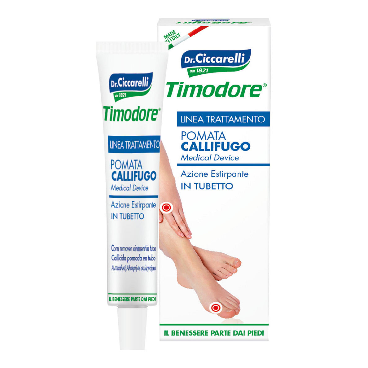 Callifugo In Pomata Per Estirpare Calli Igienepiede Confezione In Tubo Da 5 Ml
