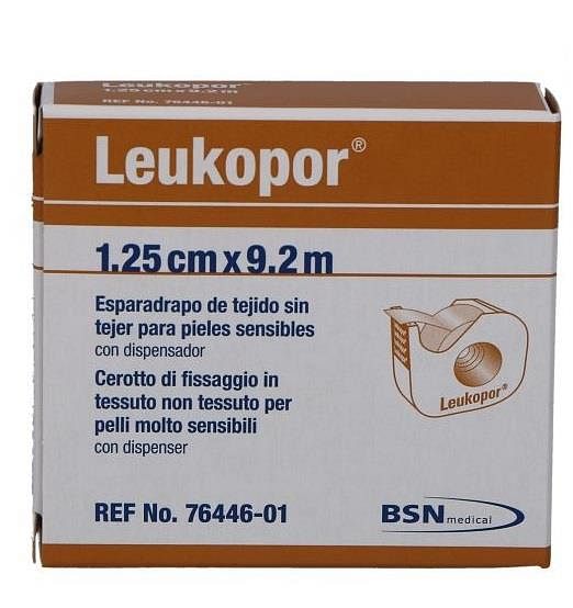 Cerotto In Rocchetto Leukopor Ipoallergenico Tessuto Non Tessuto Bianco 1,25 X920 Cm Con Dispenser