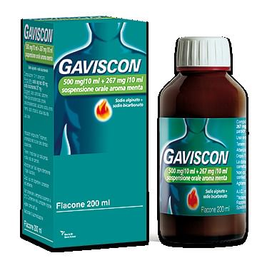 Gaviscon Sospensione Orale 500 Mg + 267 Mg/10 Ml 200 Ml Menta