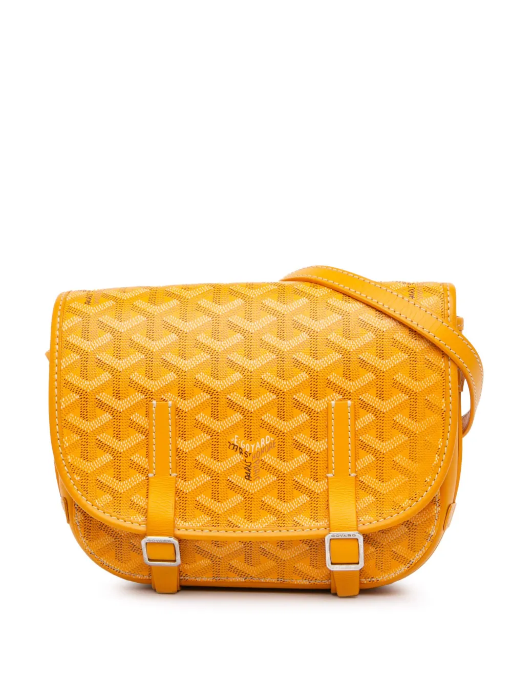 Goyard Pre-Owned 2017 Goyardine Belvedere PM crossbody bag - Giallo