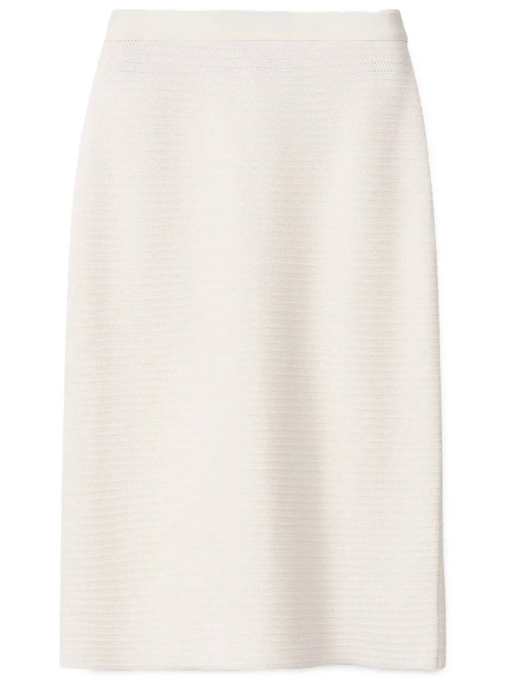 Fabiana Filippi hopsack knitted midi skirt - Bianco