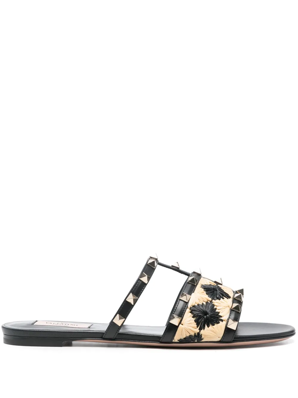 Valentino Garavani Sandali slides Rockstud - Nero