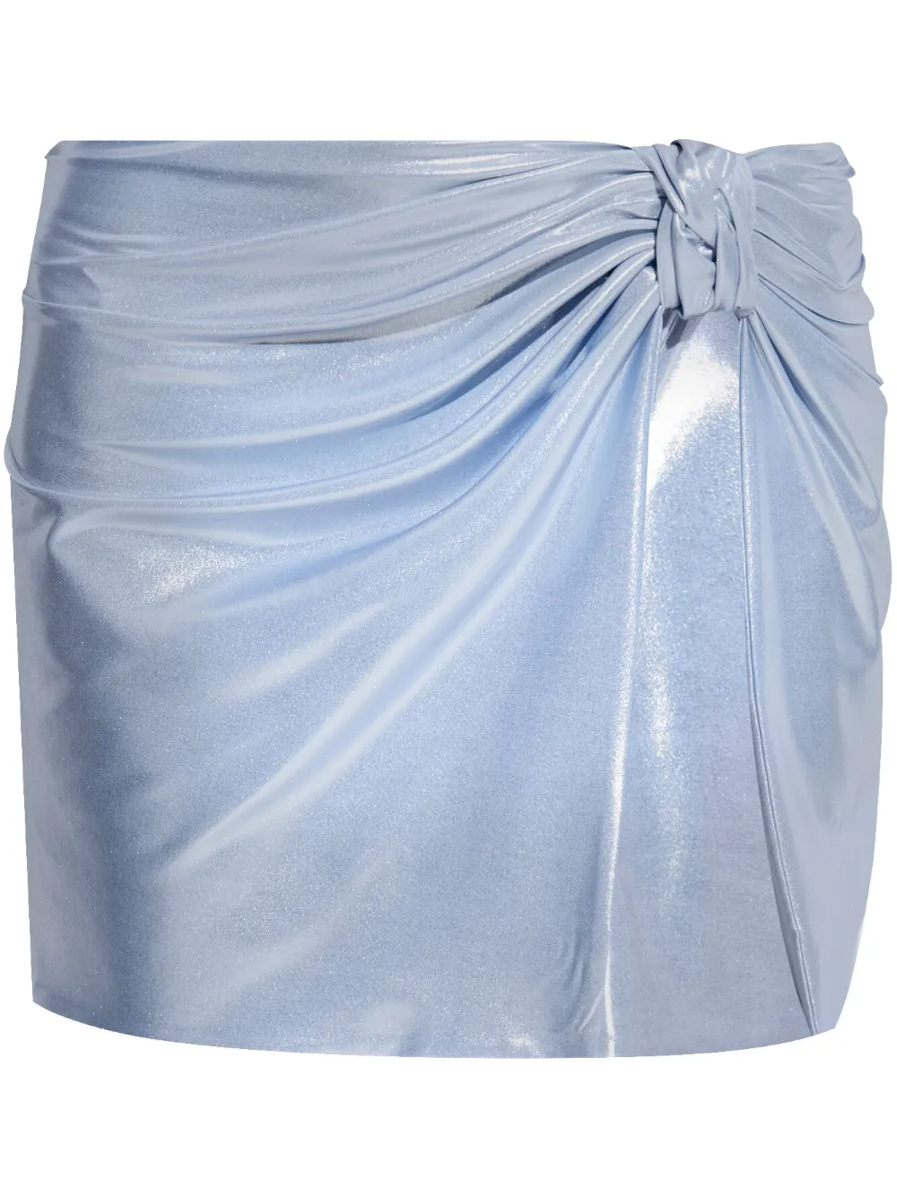 MISBHV metallic-finish mini skirt - Blu