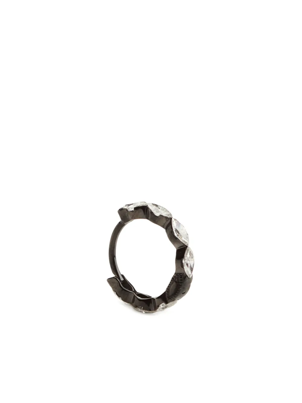 MARIA TASH 18kt black gold Invisible Marquise single earring - Nero