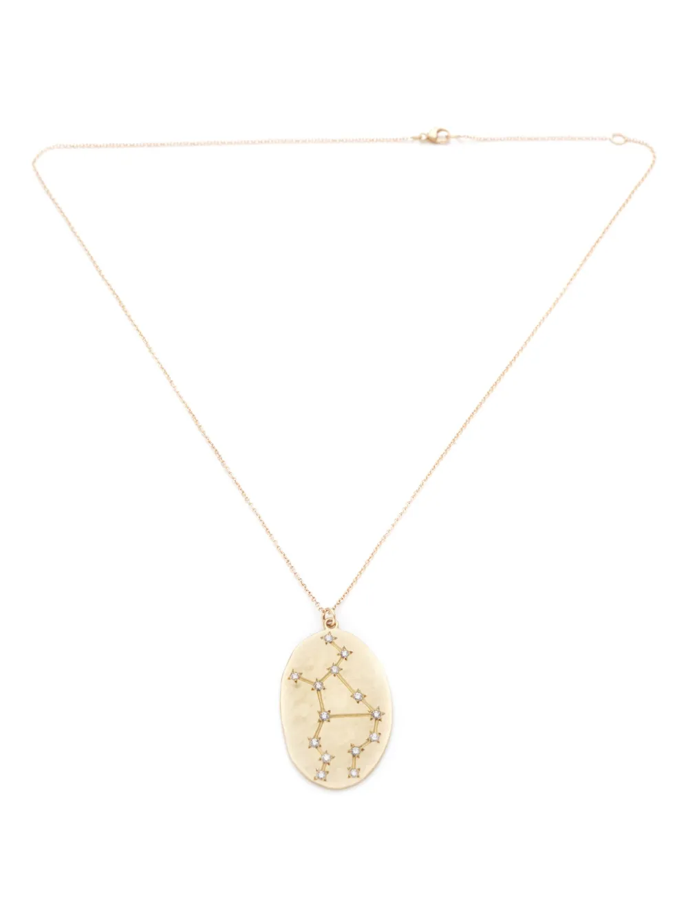 Brooke Gregson 14kt yellow gold Virgo medallion diamond necklace - Oro