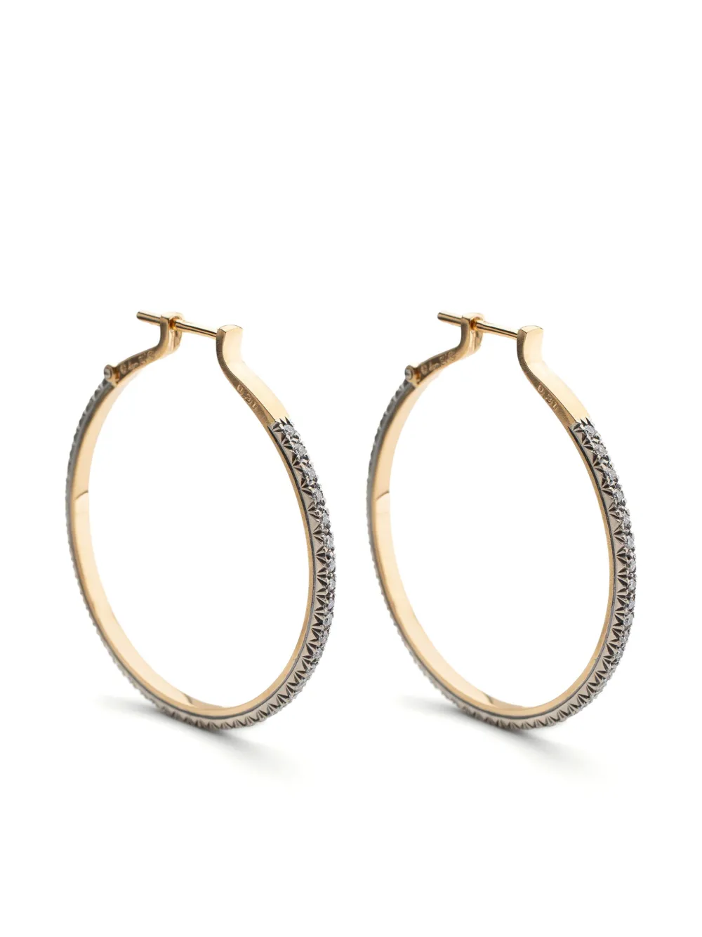 hum 18kt yellow gold Circular diamond earrings - Oro