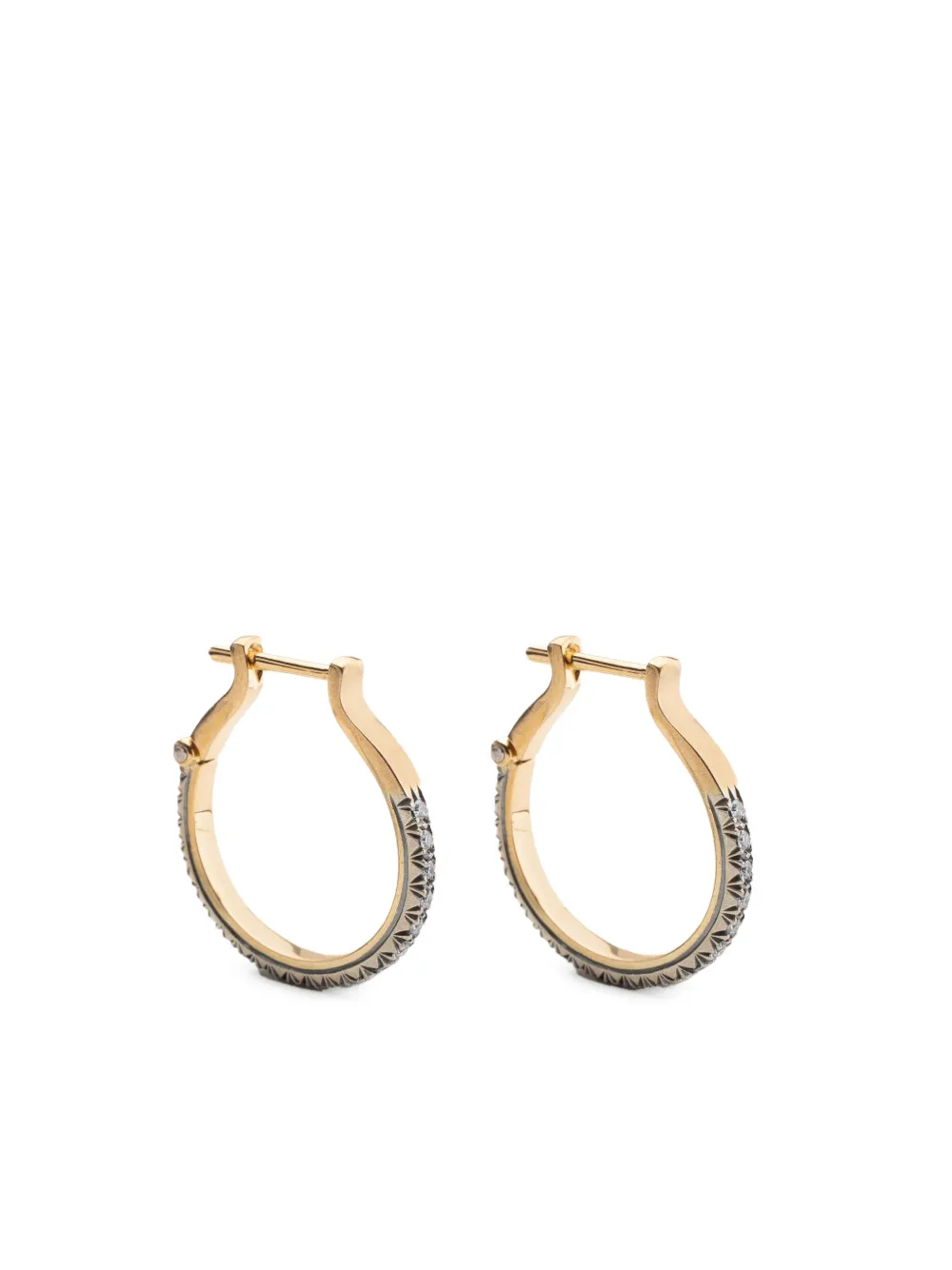 hum 18kt yellow gold Circular diamond earrings - Oro
