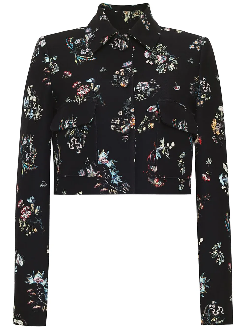 Adam Lippes floral-print jacket - Nero