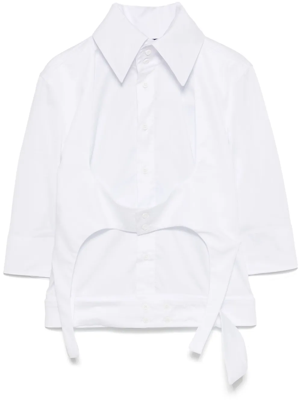 Ottolinger high-collar shirt - Bianco