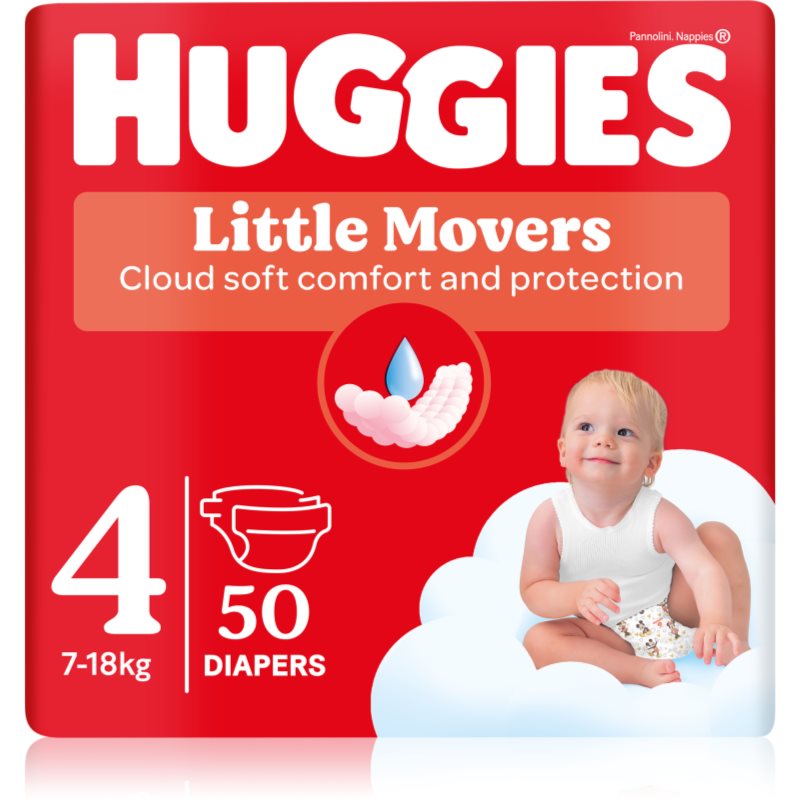 Huggies Little Movers Ultra Comfort Pannolino Monouso Jumbo 7-18 Kg 50 G