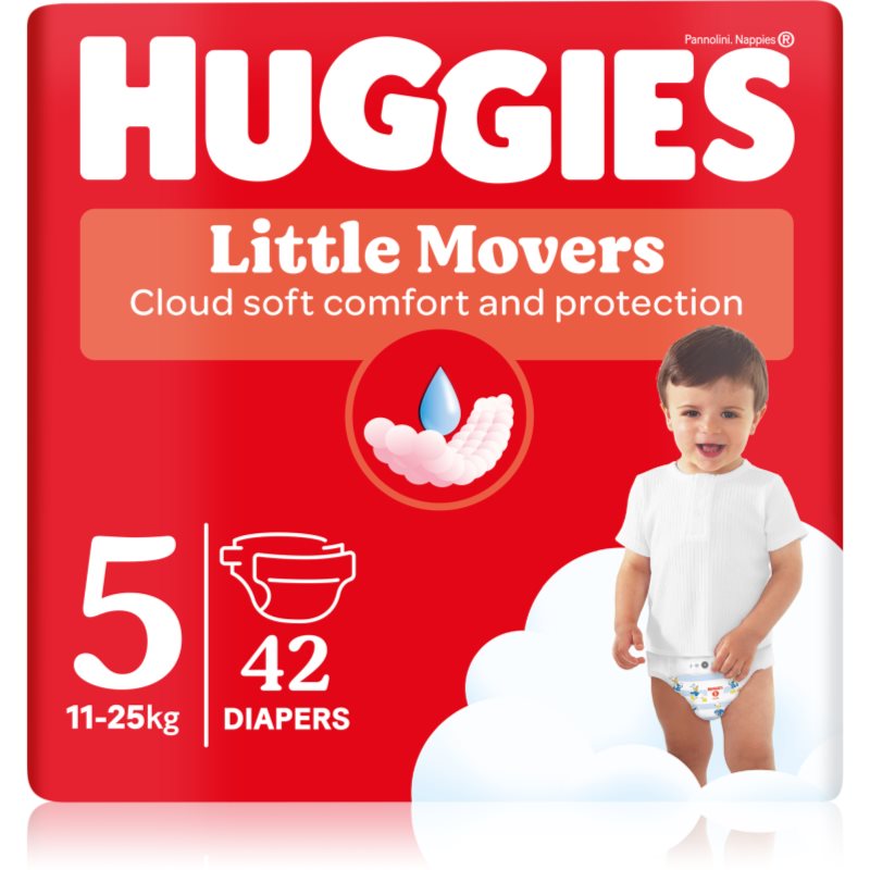 Huggies Little Movers Ultra Comfort Pannolino Monouso Jumbo 11-25 Kg 42 Pz