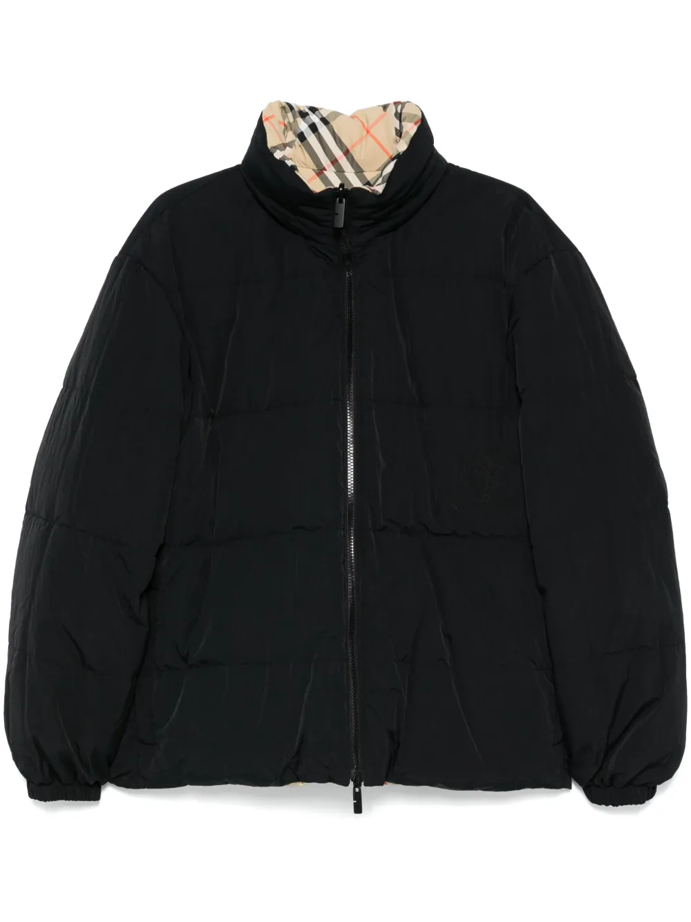 Burberry Reversible Check Nylon Snowdon Puffer Jacket - SAND IP CHECK