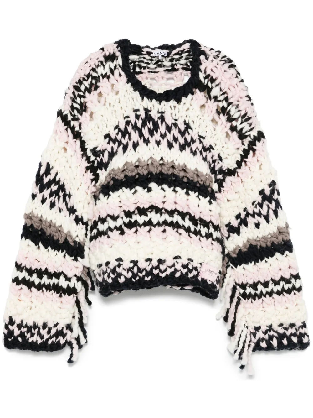 GANNI hand-knit sweater - Bianco