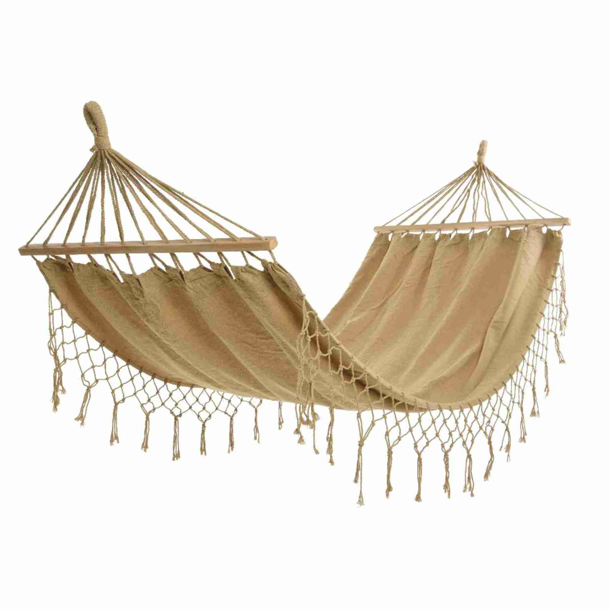 Amaca con frange beige