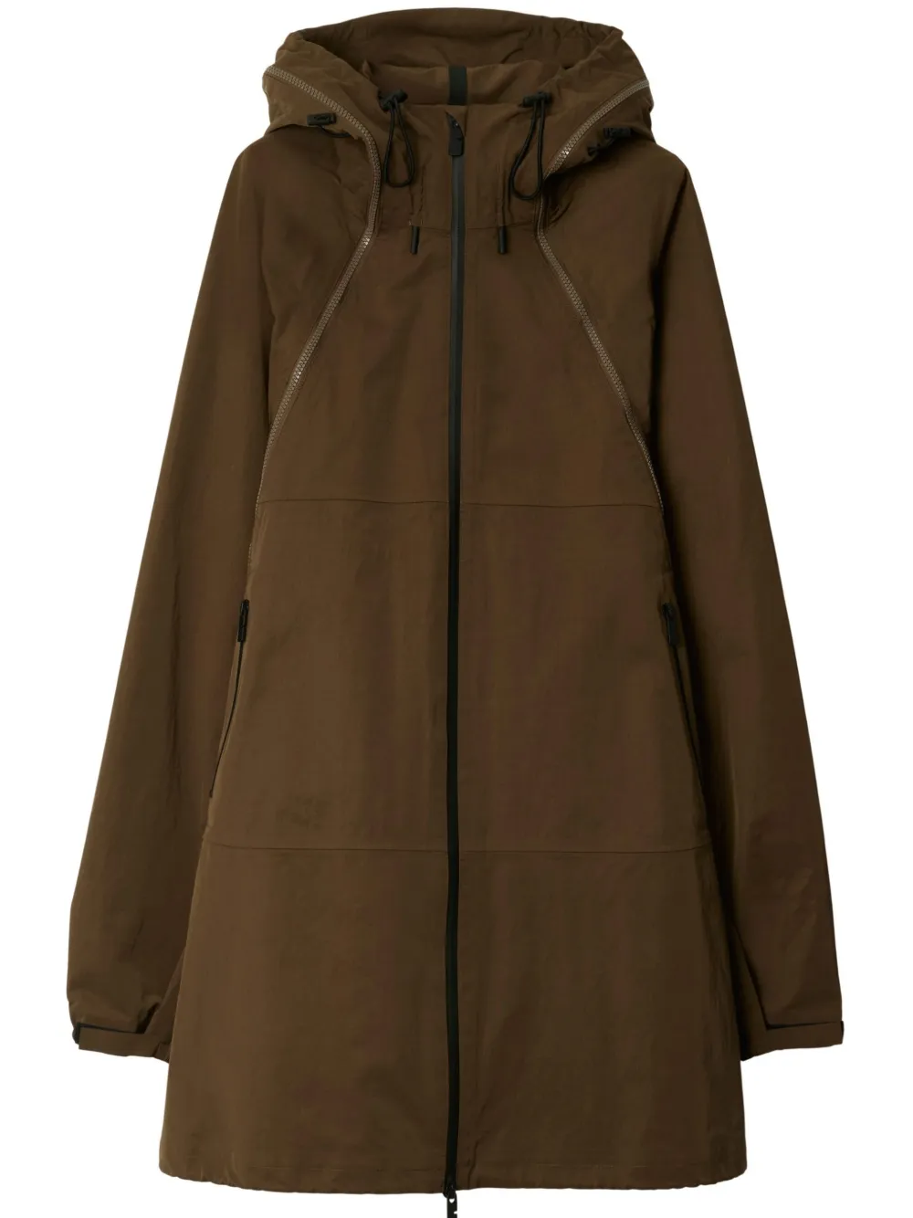 Burberry hooded parka coat - Marrone