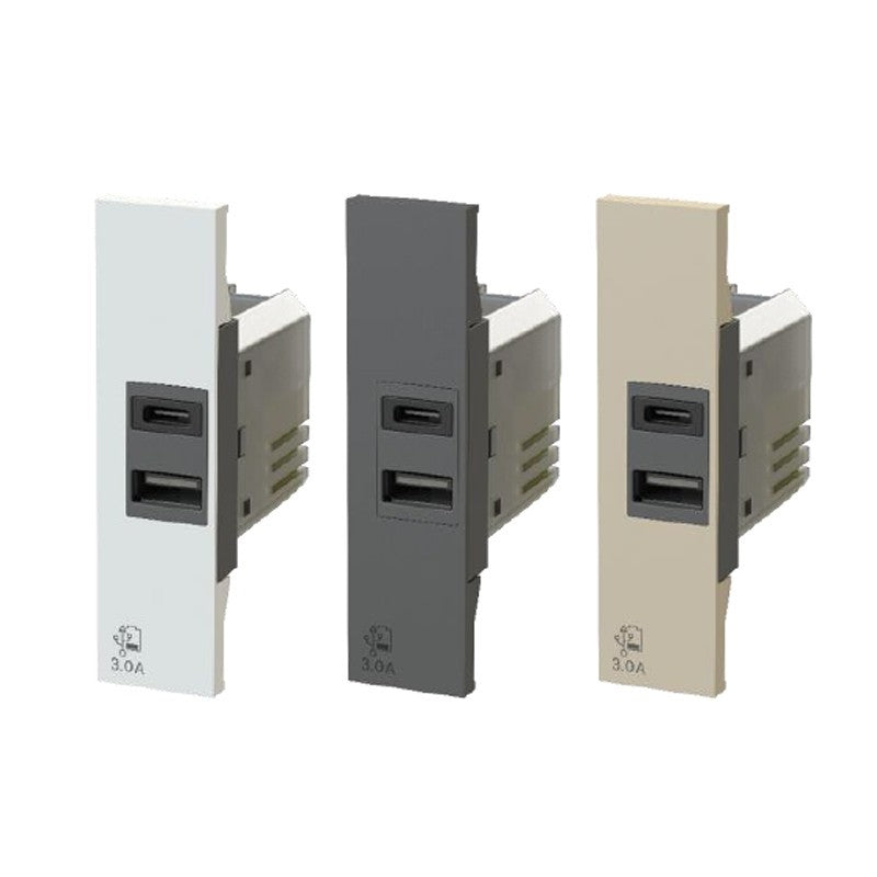 Presa usb 4box 3.0a per serie bticino living now 4b.k.usb.30