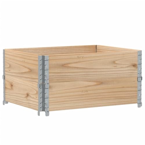 Vidaxl Paretali Per Pallet 2 Pz 80X60 Cm In Legno Massello Di Pino, Sponda Per Pallet, Telaio Impilabile Per Pallet, Bordo Per Pallet In Legno