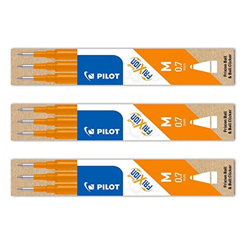 Pilot Set Di 3 Ricariche Frixion Ball (Bls-Fr7), Colore: Arancione