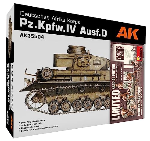 Ak Models - 1/35 Dutsches Afrika Korps Pz.Kpfw.Iv Ausf.D 5 Fig. German