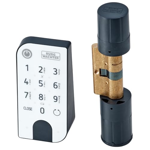 Burg-Wächter Serratura Elettronica Secuentry Per Porte D’Ingresso, Funzionamento Con Codice Numerico, App O Chiave Con Telecomando, Incl. Cilindro, En