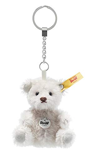 Steiff 039560 - Portachiavi Con Orsacchiotto, Colore: Grigio Mohair, 8 Cm