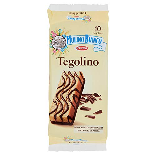 Mulino Bianco Tegolini Al Cacao Con Crema Al Latte, Snack Dolce Per La Merenda, 350 Gr