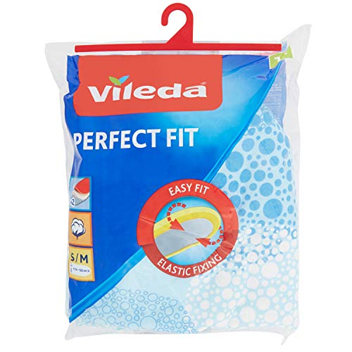 Vileda Perfect Fit Copriasse Da Stiro, Bordo Dotato Di Elastico, Azzurro