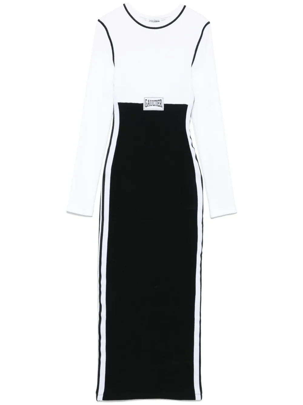 Jean Paul Gaultier colour-block maxi dress - Bianco