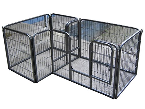 Bc-Elec - 5663-1590 Recinzione Per Cuccioli, Cani E Altri Animali, 7 Pannelli, Modulare