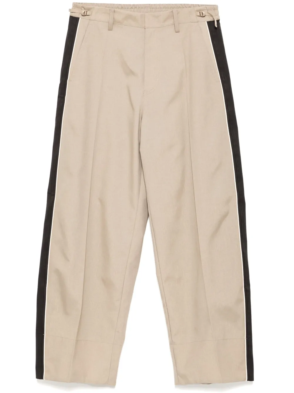 CROQUIS side-stripe casual trousers - Toni neutri