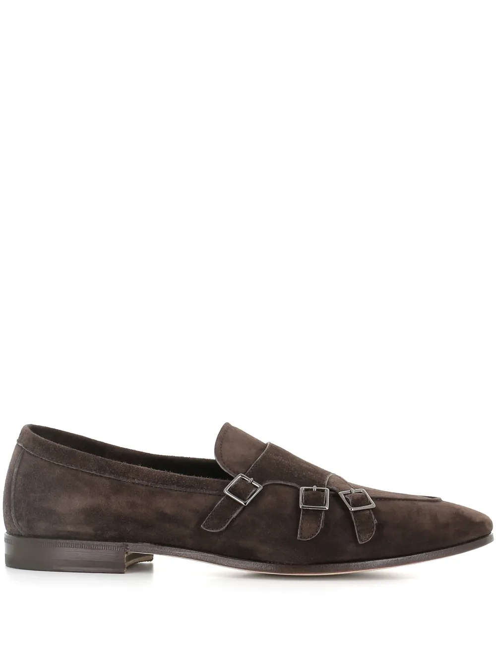 Henderson Baracco suede Monk shoes - Marrone