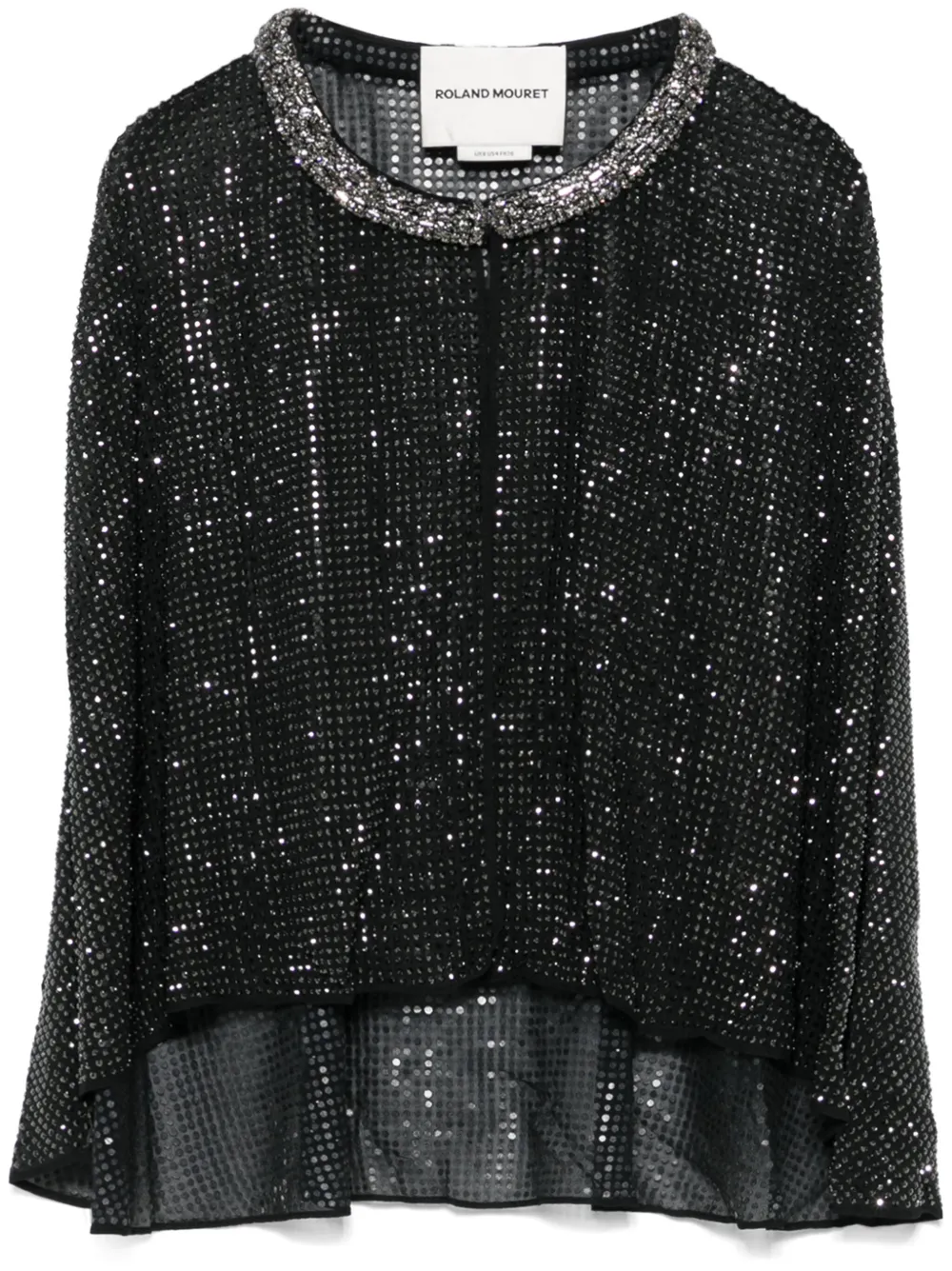 Roland Mouret Diamante cape - Nero