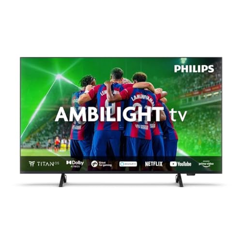 Philips Ambilight 50Pus8309 Smart Tv Led 4K - Display Da 50 Pollici Con Piattaforma Pixel Precise Ultra Hd, Titan Os E Dolby Atmos, Funziona Con Assis
