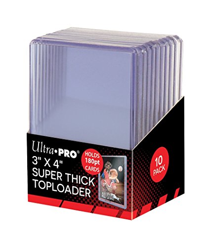 2 Ultra Pro 180Pt Top Loader Packs - 10 Toploaders Per Pack (20 Total) - Thick Baseball, Basketball, Hockey, Football Cards (Ie Memorabilia) By Ultra 