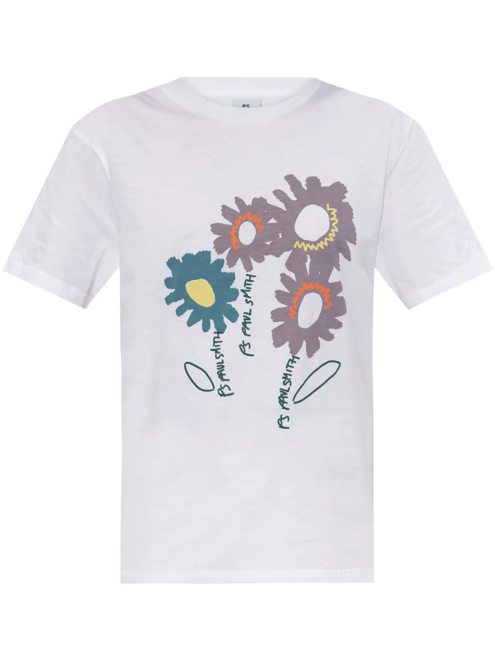 PS Paul Smith floral-print T-shirt - Bianco