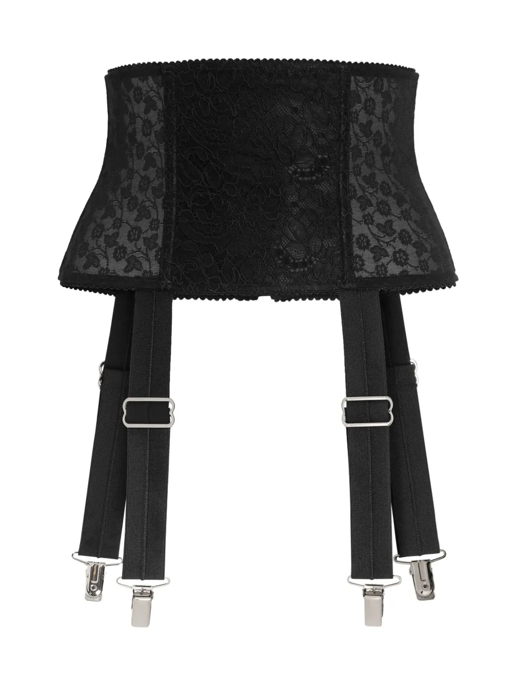 Dolce & Gabbana lace-appliqué suspender belt - Nero
