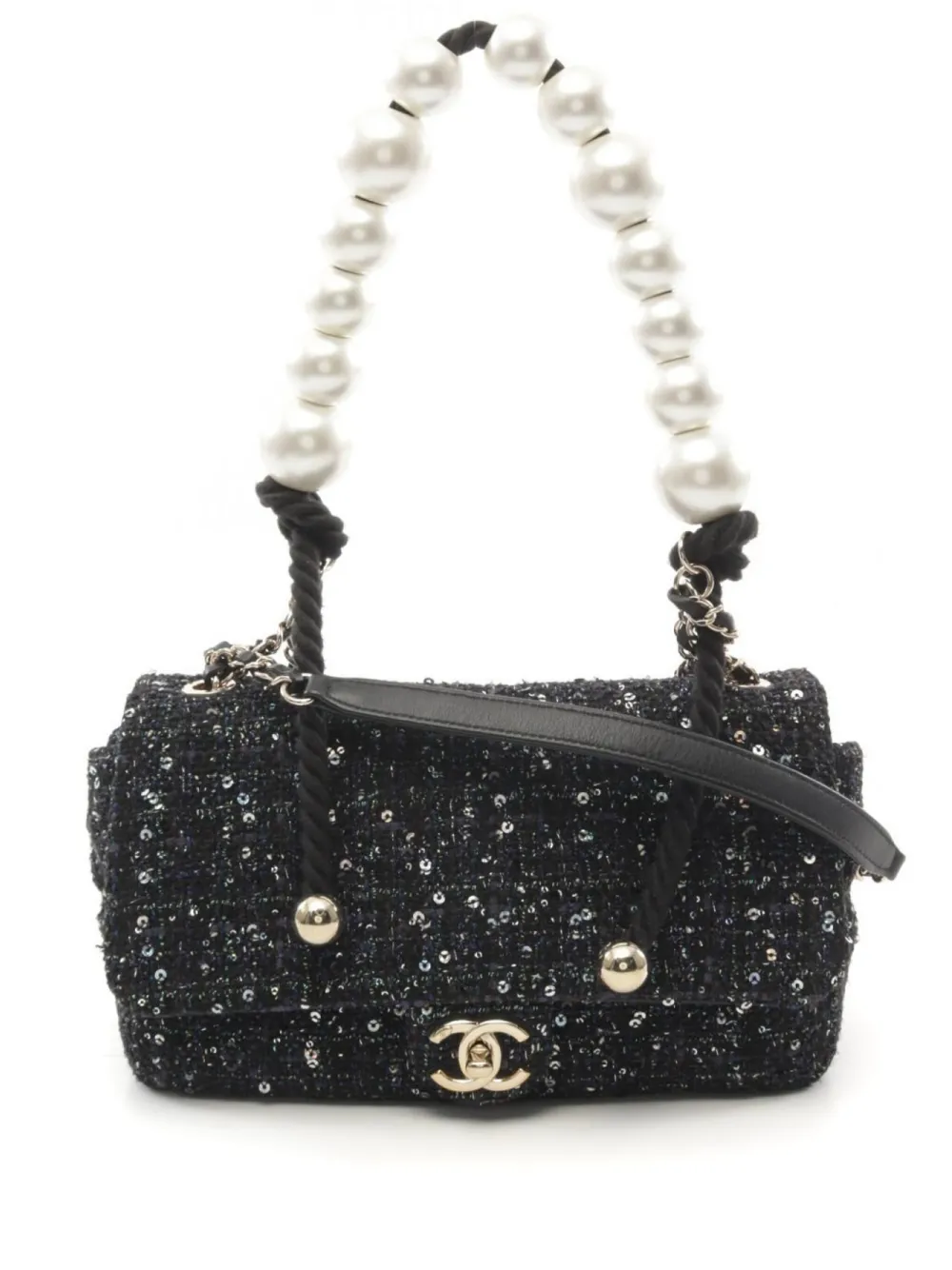 CHANEL Pre-Owned 2019 tweed shoulder bag - Nero
