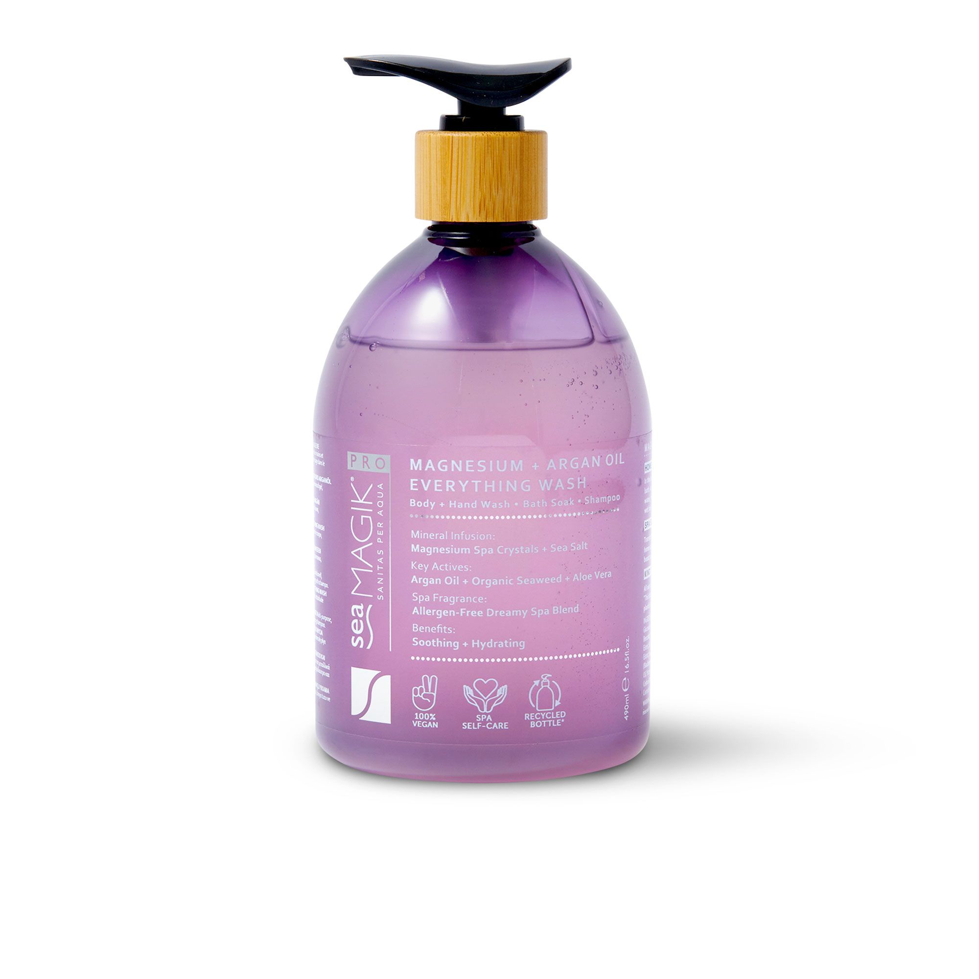 Sea Magik Magnesium + Argan Oil Detergente Idratante corpo con minerali