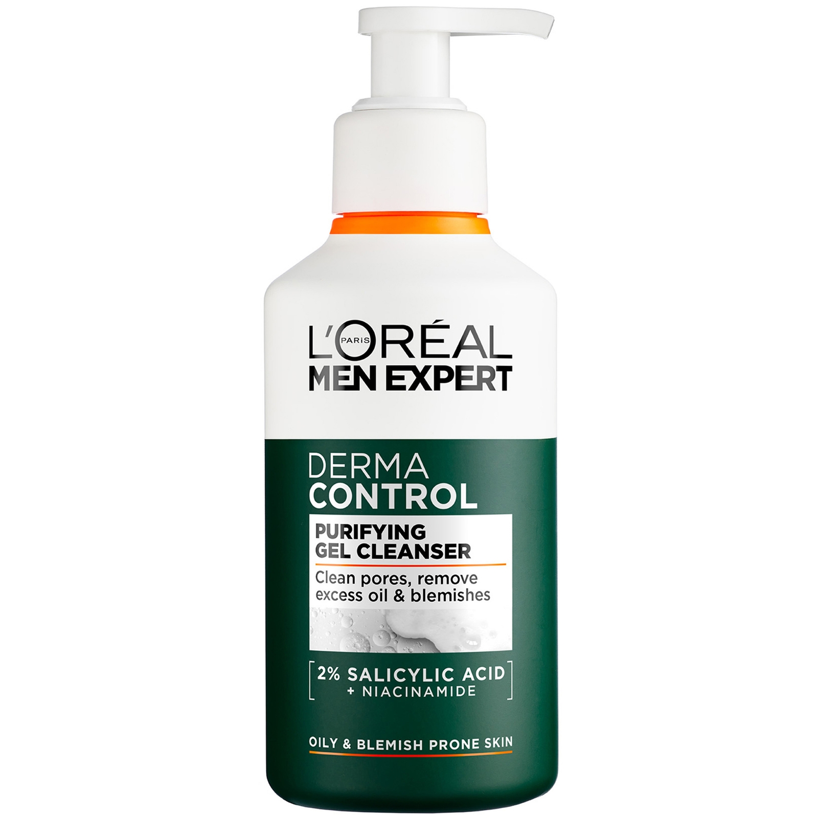 L'Oréal Men Expert Derma Control Purifying Cleansing Gel with 2% Salicylic acid + Niacinamide 260ml