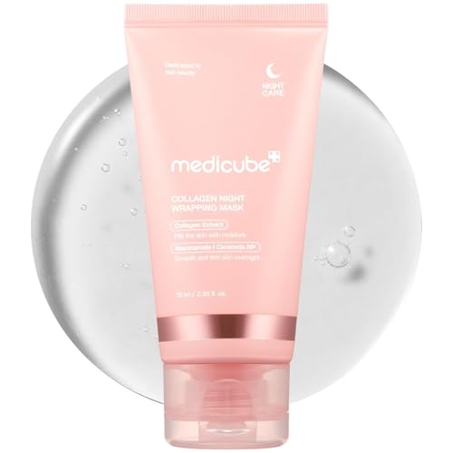 Medicube Collagen Overnight Wrapping Peel Off Facial Mask Pack - Elasticity & Hydration Care, Reduces Sagging & Dullness - Hydrolyzed Collagen For Glo