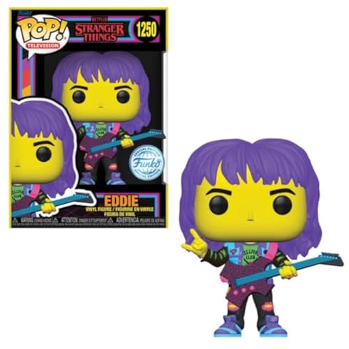 Funko Pop! Television: Stranger Things Di Netflix - Eddie Hellfire Club Con Chitarra *Blacklight* (Target Exclusive), 81548